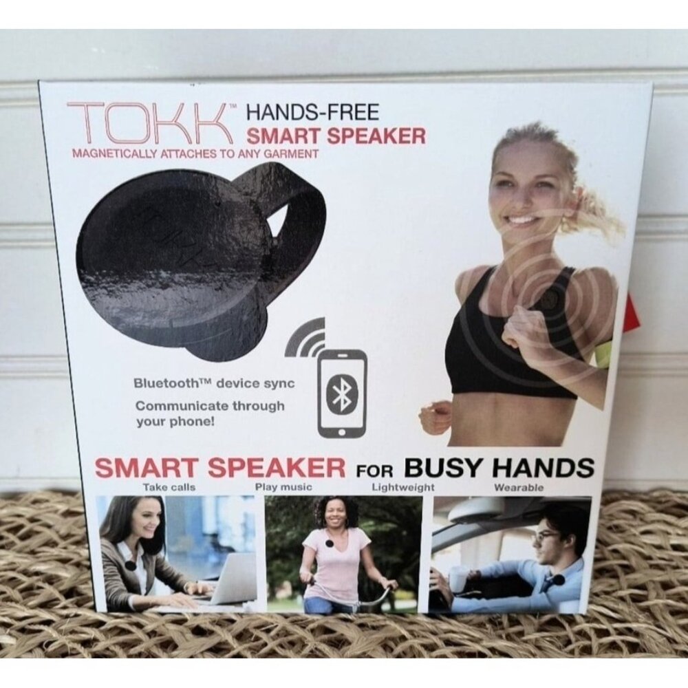 TOKK Hands-Free Bluetooth Speaker, Magnetic Take Calls Play Music Voice Calling